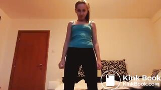 girl exercises while pooping, ScatKings.com Scat Porn 7 ScatKings.com Scat Porn